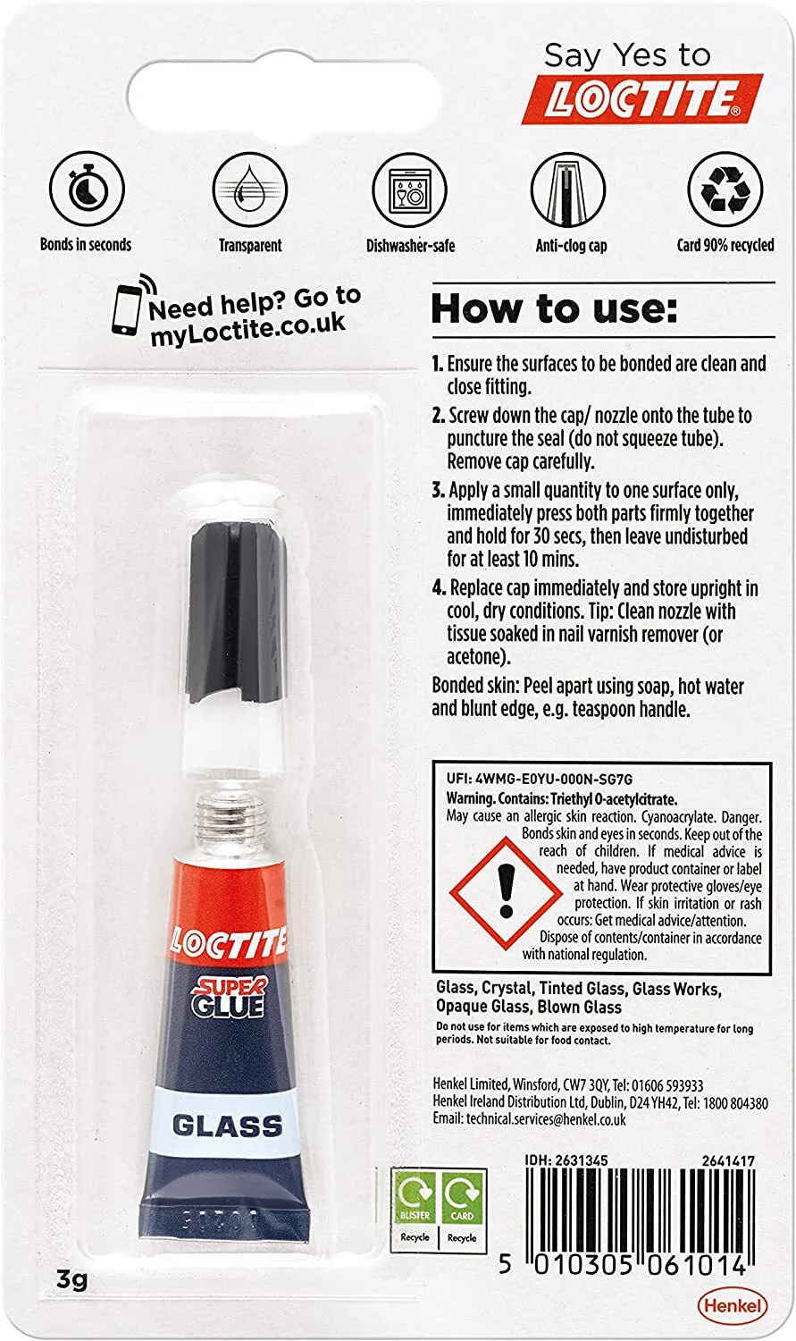 Loctite Super Glue Glass 3g - Image 4